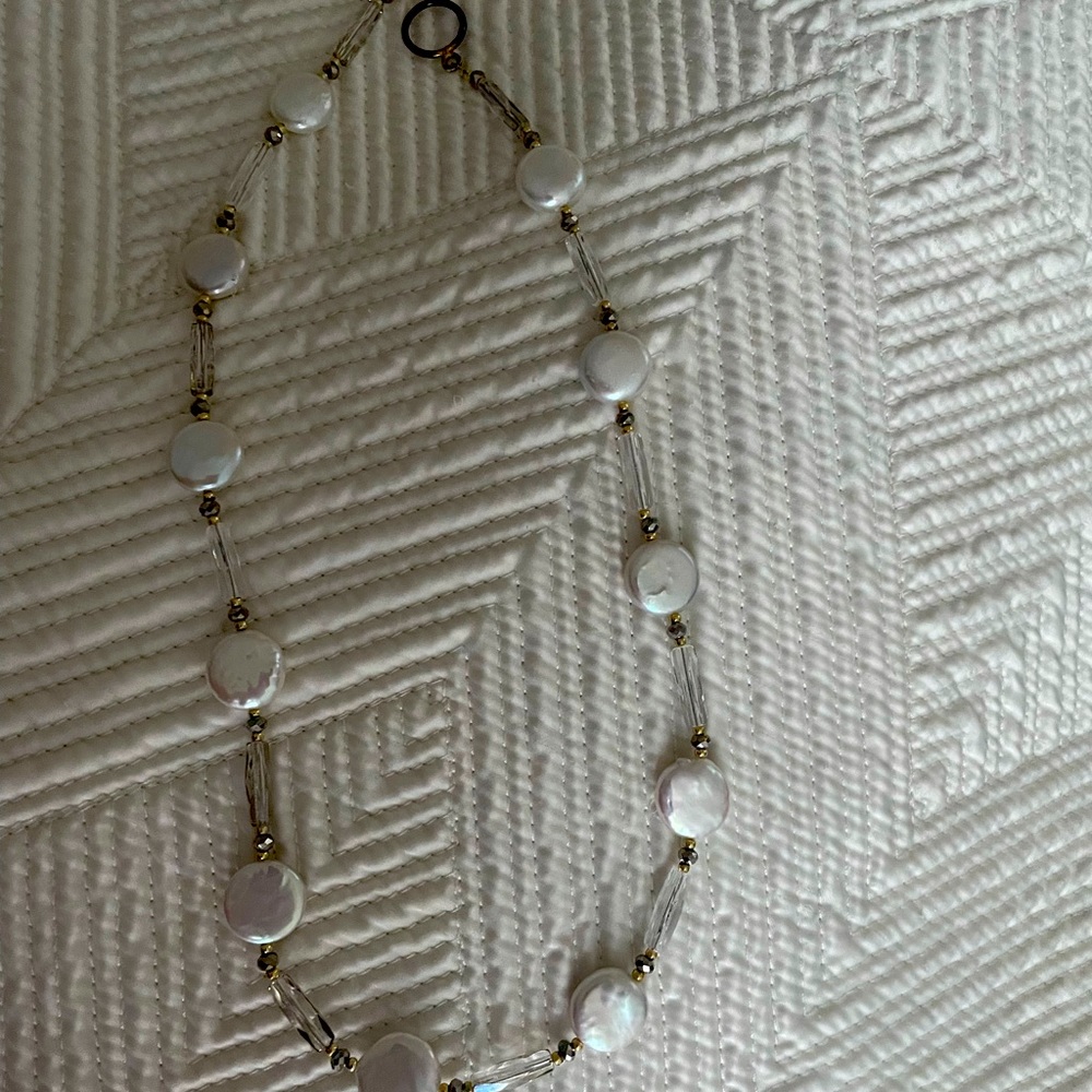 White & Clear beaded necklace